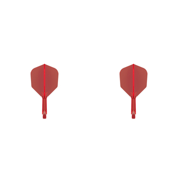 2x Target K-Flex Moulded Flight & Shaft No.6 Medium - Red