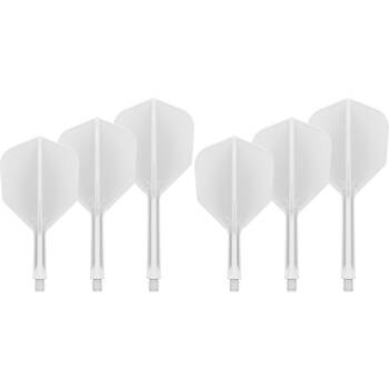 6pc Target K-Flex No 2 Dart Flight & Shaft Intermediate 26mm - White