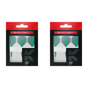6pc Target K-Flex Moulded Dart Flight & Shaft No.2 Medium - Green