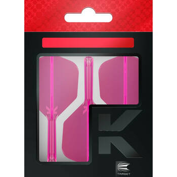 3pc Target K-Flex No 6 Dart Flight & Shaft Medium 33mm - Neon Pink