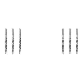 2x 3pc Target 26mm Swiss Diamond Pro Point For Darts SP Barrels - Silver