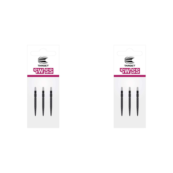 2x 3pc Target 30mm Diamond Pro Swiss Point For Darts SP Barrels - Black