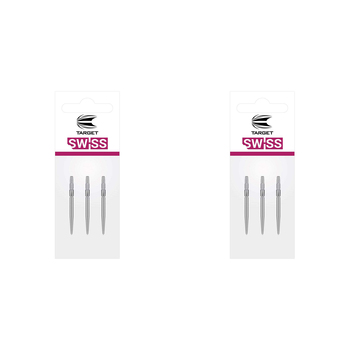 2x 3pc Target 30mm Swiss Point For Darts SP Barrels - Silver