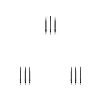 9pc Target Swiss Dart Point Pocket Size 30mm - Black