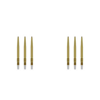 6pc Target Swiss Dart Point Pocket Size 26mm - Gold