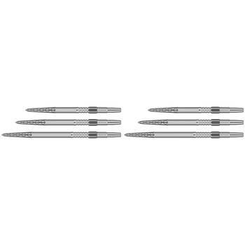 6pc Target Swiss DX Diamond Grip Dart Points 40mm - Silver