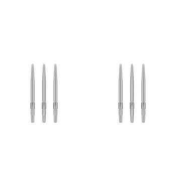 6pc Target Swiss Dart Point Pocket Size 40mm - Silver