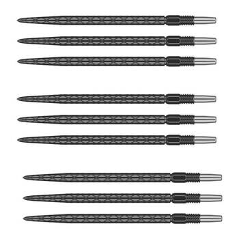 9pc Target Swiss Diamond Pro Dart Points 40mm - Black