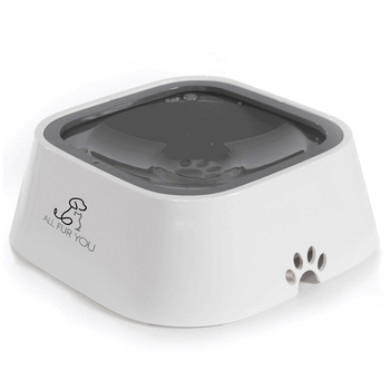 All Fur You 2L Anti Splash Pet Bowl Grey