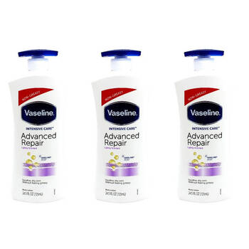 3PK Vaseline Intensive Care Advanced Repair Body Lotion For Dry Skin 725ml