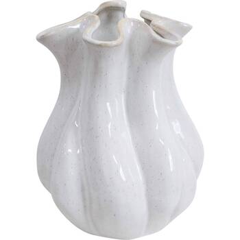 LVD Stoneware Flower Vase Elle Home Decor Large 23x30cm White