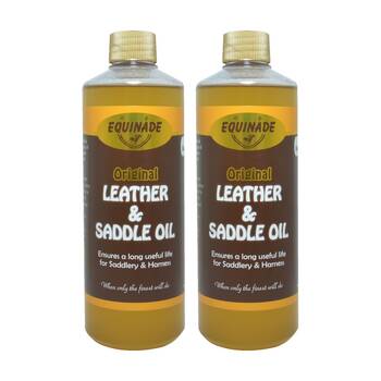 2PK Equinade Leather & Saddle Oil Lanolin Blend Restores And Protects 500ml