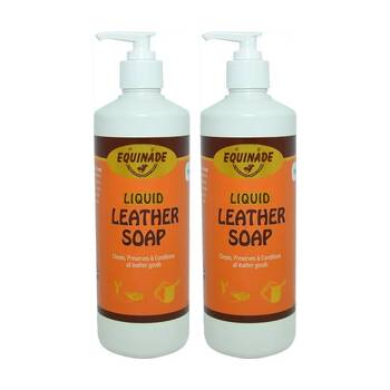 2PK Equinade Liquid Leather Soap Cleaner & Conditioner W/ Pump 500ml