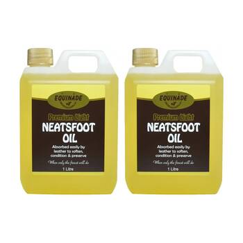 2PK Equinade Premium Light Neatsfoot Oil Leather Conditioner Care 1L