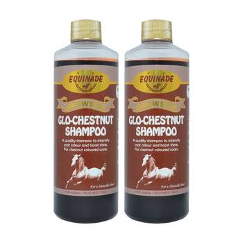 2PK Equinade Showsilk Glo Chestnut Horse Coat Grooming Care Shampoo 500ml