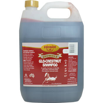 Equinade Showsilk Glo Chestnut Horse Coat Grooming Care Shampoo 5L