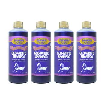 4PK Equinade Showsilk Glo White Horse Coat Grooming Care Shampoo 250ml