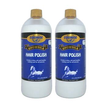 2PK Equinade Showsilk Horse Coat Hair Polish Grooming Care 1L