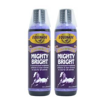 2PK Equinade Showsilk Horse Coat Whitener & Stain Remover 125ml Mighty Bright