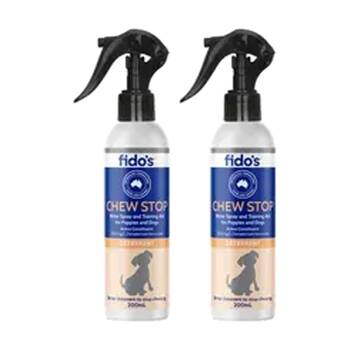 2PK Fidos Dog Deterrent Behaviour Training Aid Chew Stop Spray 200ml