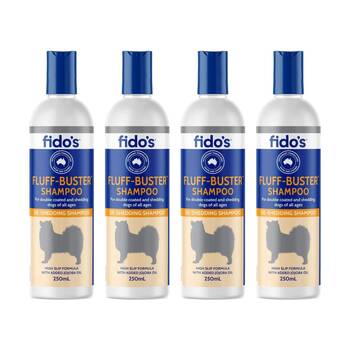 4PK Fidos Pet Dog Grooming Washing Care Shampoo Fluff Buster 250ml