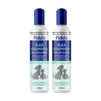 2PK Fidos Pet Dog & Cat Grooming Washing Care Shampoo Flea 250ml