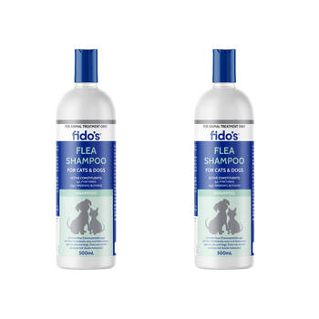 2PK Fidos Pet Dog & Cat Grooming Washing Care Shampoo Flea 500ml