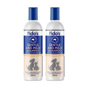 2PK Fidos Pet Dog & Cat Grooming Washing Care Shampoo Gentle Mild 250ml