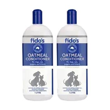 2PK Fidos Pet Dogs & Cats Oatmeal Conditioner Grooming Care 1L