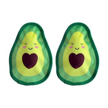 2PK Petshop By Fringe Studio Avocado Love No Stuffing Plush Dog Toy 25x18cm