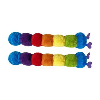 2PK Fringe Studio Don't Bug Me Catterpillar Plush Dog Toy Multicolour