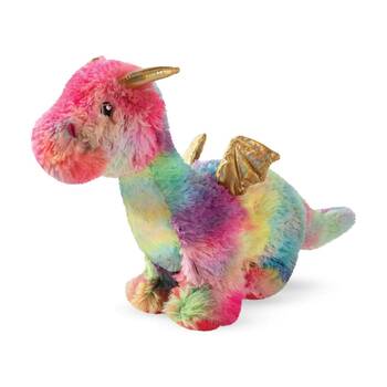 Petshop By Fringe Studio Dragon Plush Squeaker Dog Toy Rainbow