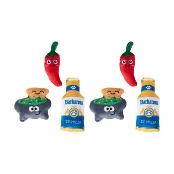 2x 3pc Petshop By Fringe Studio Happy Hour Beer & Dip Small Dog Toys Set