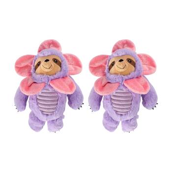 2PK Fringe Studio I'll Grow On You Soft Plush Dog Toy Flower