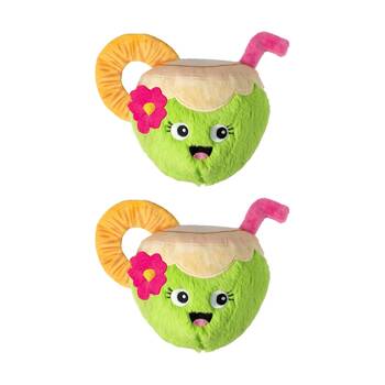 2PK Petshop By Fringe Studio Coc-nuts About You Soft Plush Dog Toy Multicolour