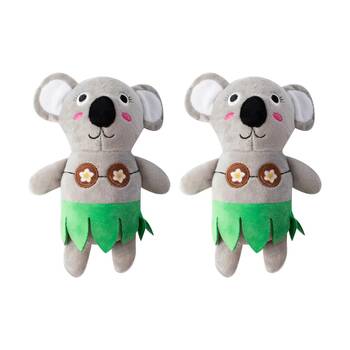 2PK Petshop By Fringe Studio Shake Your Palm Palms Koala Squeaky Plush Dog Toy 23cm