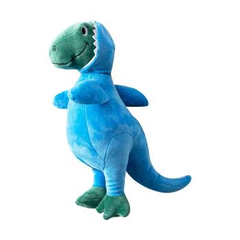 Fringe Studio Shark Dinosaur Rex Soft Plush Dog Toy Blue/Green