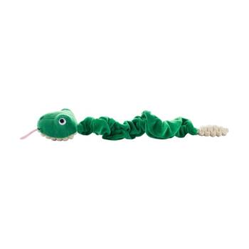 Petshop By Fringe Studio Hisses & Kisses Tuggable Soft Plush Dog Toy Green