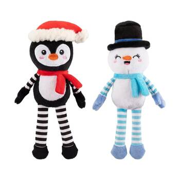 2pc Fringe Studio Ultimate Chiller Soft Plush Small Dog Toy Set Multicolour