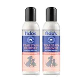 2PK Fidos Pet Dogs & Cats Tear Stain Remover Grooming Care 125ml