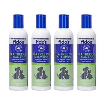 4PK Fidos Pet Dog & Cat Grooming Washing Care Shampoo Tea Tree Oil 250ml
