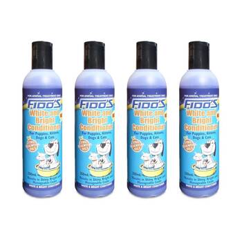 4PK Fidos Pet Dogs & Cats White Bright Conditioner Grooming Care 250ml