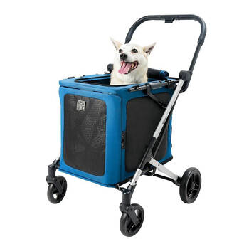 Ibiyaya Bigbuddy Folding Pet Stroller/Crate/Carrier Combo Crystal Teal