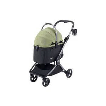 Ibiyaya Lyte 3-In-1 Detachable Pet Stroller/Carrier For Dogs/Cats Medium Green