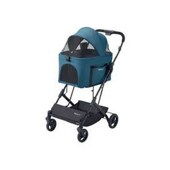 Ibiyaya Travois Tri-Fold Pet Travel System/Stroller w/Detachable Carrier XL Blue