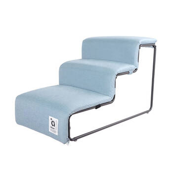 Ibiyaya Everest Practical Pet Stairs for Cats & Dogs Large Steps Dusty Blue