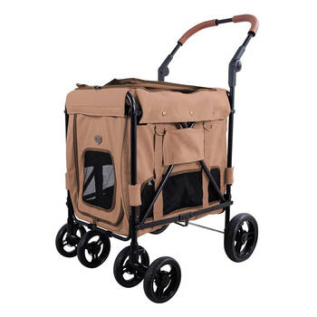 Ibiyaya Gentle Giant Dual Entry Pet Wagon/Carrier for Dogs up to 25kg Peach