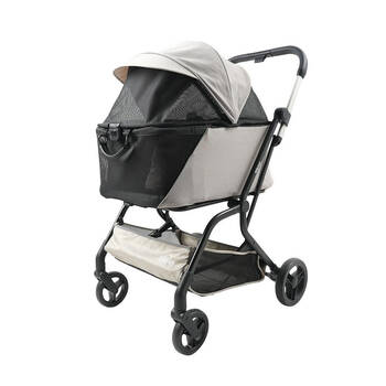 Ibiyaya Instacollapse Stroller w/Detachable Pet Carrier/Travel Bag Taupe