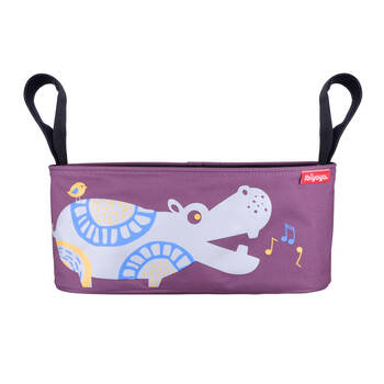 Ibiyaya Pet Pram/Stroller Organiser Pouch/Storage Bag Hippo/Purple