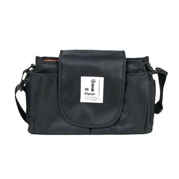 Ibiyaya Organiser/Storage Bag for Pet Strollers/Prams Black/Orange